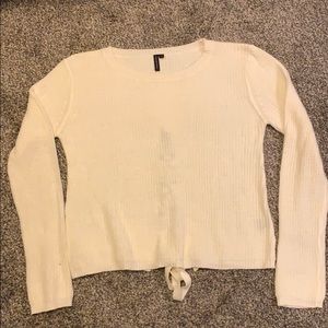 Lace up sweater
